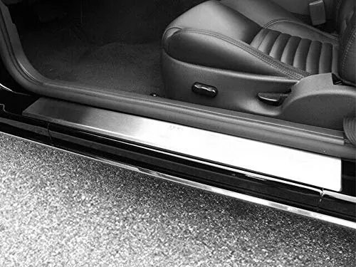 QAA is Compatible with 2002-2006 Ford Thunderbird 2 Piece Stainless Door Sill Trim, Includes Logo Cut Out DS43671