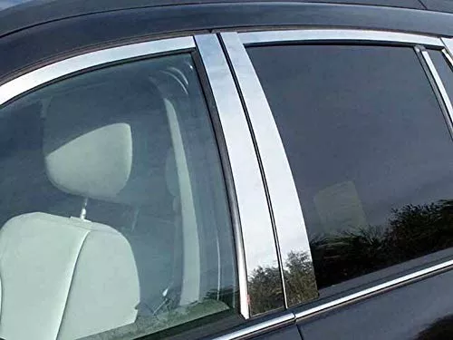 QAA is Compatible with 2004-2008 Chrysler Pacifica 4 Piece Stainless Pillar Post Trim PP44750