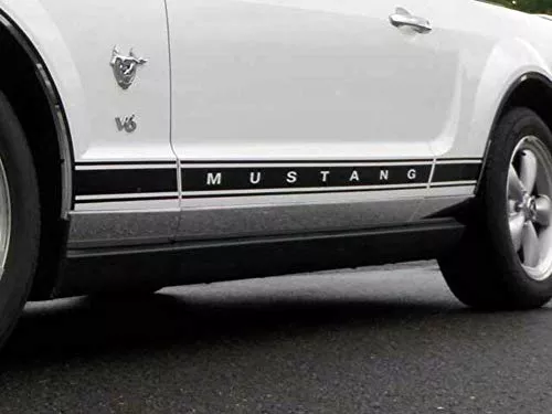 QAA Is Compatible With 2005-2009 Ford Mustang 6 Piece Stainless Rocker Panel Trim, Lower Kit, 3.5" Width TH45351