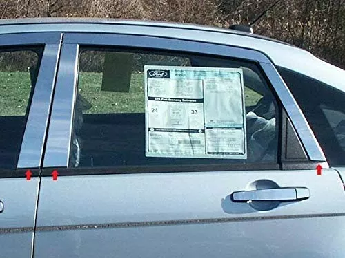 QAA is Compatible with 2008-2011 Ford Focus 6 Piece Stainless Pillar Post Trim PP48346