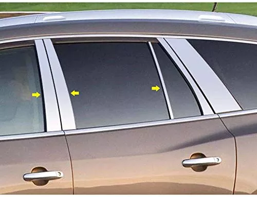 QAA is Compatible with 2008-2017 Buick Enclave 6 Piece Stainless Pillar Post Trim PP48531
