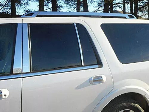 QAA is Compatible with 2008-2017 Ford Expedition 6 Piece Stainless Roof Rack Trim, 2.187" Width, Includes End Cap Pieces RR55383