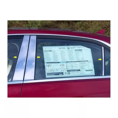 QAA is Compatible with 2014-2019 Cadillac CTS 6 Piece Stainless Pillar Post Trim PP54251