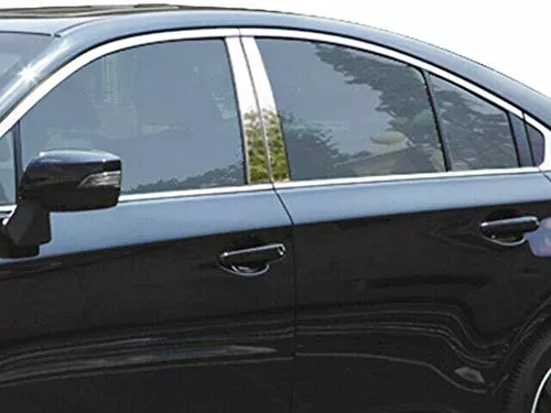 QAA is Compatible with 2015-2019 Subaru Legacy 4 Piece Stainless Pillar Post Trim PP15445
