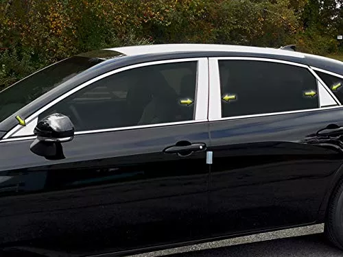 QAA is Compatible with 2019-2022 Toyota Avalon 10 Piece Stainless Pillar Post Trim, Includes Front Triangle Piece PP19168