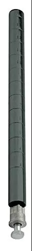 Quantum P74GY Epoxy Coated Post with Leveling Leg | Commercial Modular Wire and Solid Shelving Unit Mobile Cart Accessory for Restaurant Supermarket Warehouse Healthcare | 1"L x 1"W x 74"H, Gray, NSF