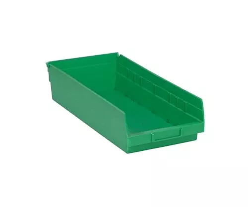 Quantum Storage QSB108 Hanging Plastic Shelf Bin Storage Containers - 17-7/8" x 8-3/8" x 4" - 10 Pack