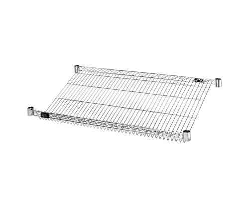 Quantum Storage Systems 1836SL-1 Slanted Shelf, Chrome Finish, 400 lb. Load Capacity, 6' H x 36' W x 18' D