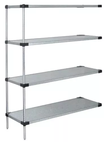 Quantum Storage Systems AD86-1830SG Solid Shelves Add-On Kit for WR86-1830SG Galvanized Steel 4 Shelves 86" H x 30" W x 18" D