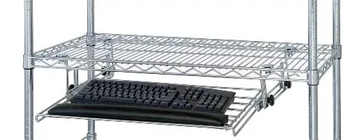 Quantum Storage Systems KEYBD Keyboard Shelf for Wire Shelving Units, 4" Height x 26" Width x 15" Depth