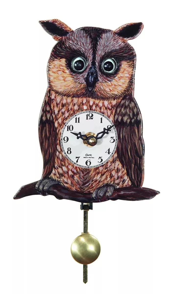 River City Clocks Pendulum Calarco Moving Eyes Owl Clock