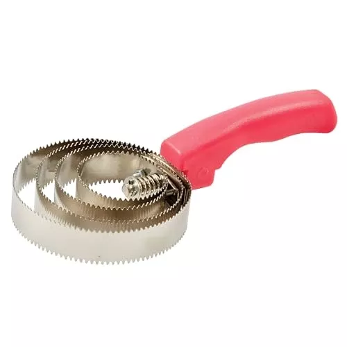 Roma Brights Reversible Metal Curry Comb, Hot Pink