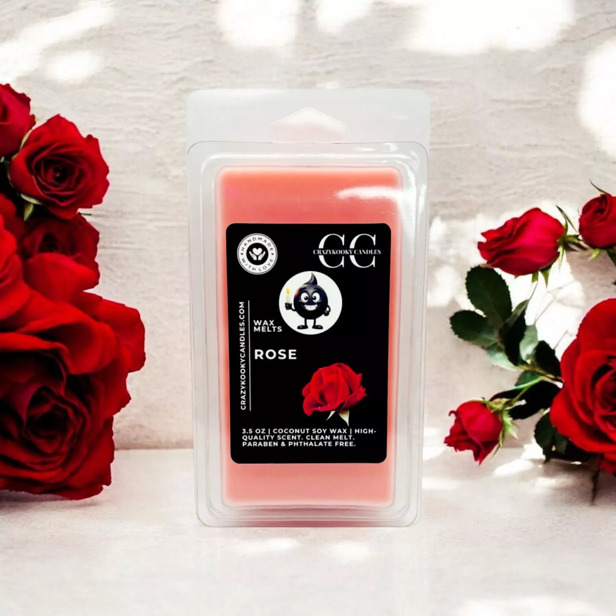 ROSE - Wax Melts, Scented Coconut Soy, 3.5oz