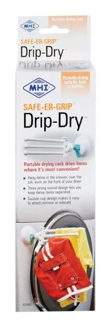 Safe-Er-Grip 42980 Safe-Er-Grip Drip Dry Portable Drying RackWhite