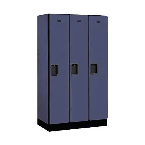 Salsbury Industries Single Tier Designer Wood Locker, Blue, 5' 3" x 18"