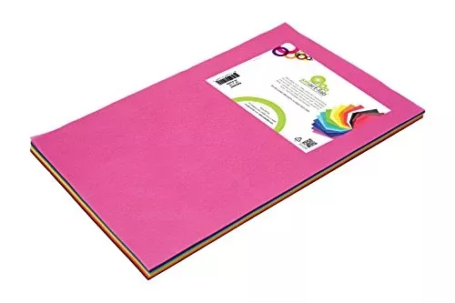 Smart-Fab Craft Fabric 12x18' Sheets, Assorted Colors Pack of 45, Perfect for Schools, Crafts, Art, Bulletin Board, Teacher Classrooms, Outlasts Paper