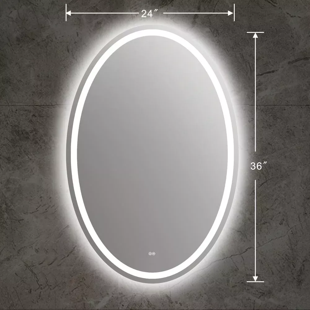 SPECULO Back Lit LED Mirror 4000K Warm White 24'' Wide - CHLOE Lighting