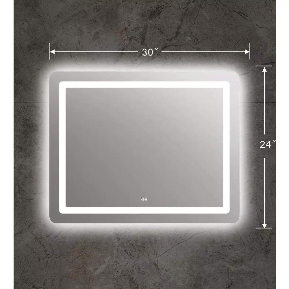 SPECULO Back Lit LED Mirror 4000K Warm White 30'' Wide - CHLOE Lighting