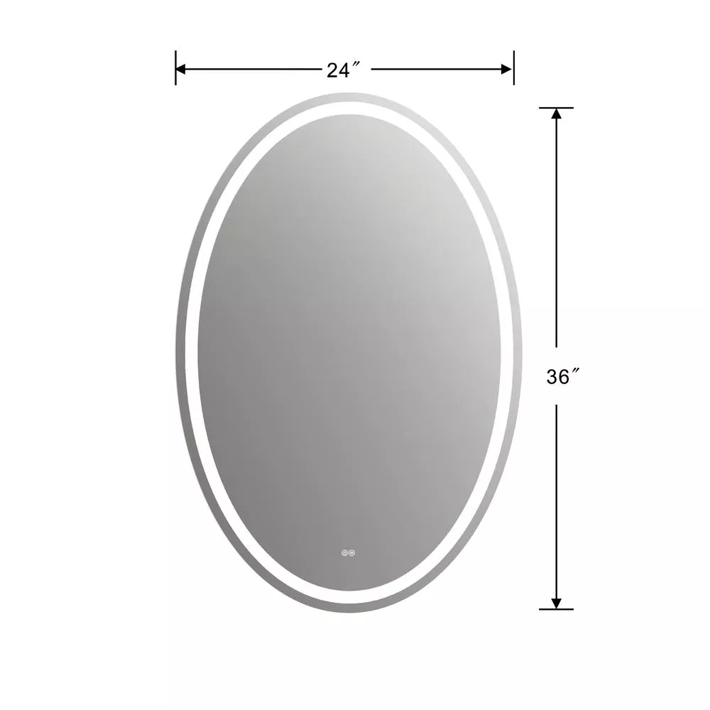 SPECULO Back Lit LED Mirror 6000K Daylight White 24'' Wide - CHLOE Lighting