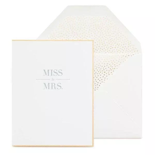 Sugar Paper - 'Miss To Mrs' Folded Card (1CT)