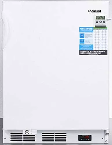 Summit Appliance FF7LWBIVACADA 24" Wide Built-In All-Refrigerator, ADA Compliant; 2.6 cu.ft; Automatic Defrost; High/low Temperature Alarm; Hospital Grade Cord and Plug; Factory Installed Lock