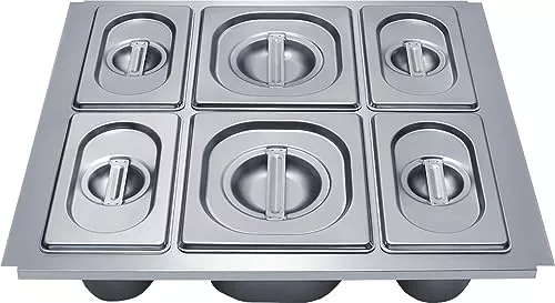 Summit Appliance KITADRD24 Drawer Pan Kit; Stainless Steel Construction; Includes: (4) 1/9 Pans, and (2) 1/6 Pans; Each Pan Includes Removable Lids; No Assembly Required
