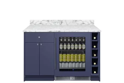 Summit Bar Cabinet with Beverage Center, and Wine Storage, All in One Bar with Refrigerator, ADA Compliant, White- MESAWH33