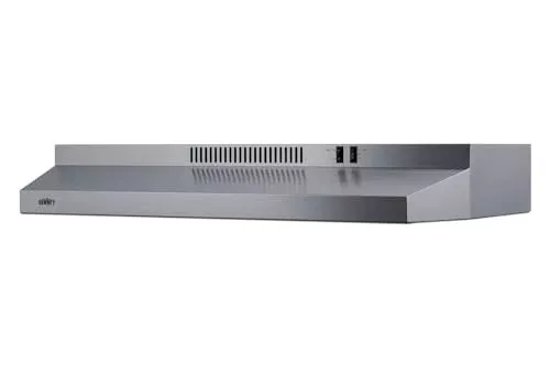 Summit H36RSSADA 36" ADA Compliant, Under Cabinet Convertible Range Hood, White Finish, Top or Rear Exhaust, Two-Speed Fan, Charcoal/Aluminum Mesh Filter, Rocket Switch, TAA Compliant (36 Inch)