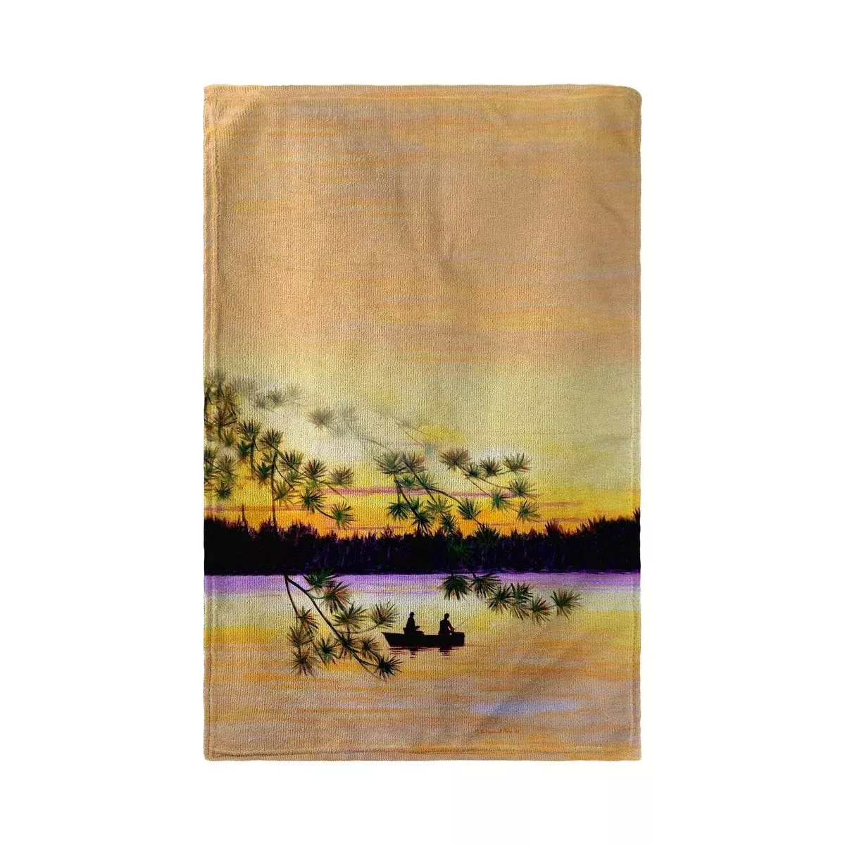 Sunset Fishing Kitchen Towel - 16x25