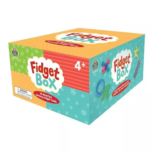 Teacher Created Resources Assorted Fidget Sensory Toy Box for Quiet Stress and Anxiety Relief for Kids Classroom and Home (TCR20361)