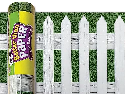 Teacher Created Resources Fun Size White Picket Fence Better Than Paper Bulletin Board Roll (TCR77467)