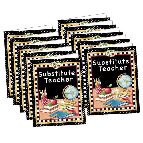Teacher Created Resources Mary Engelbreit Substitute Teacher Pocket Folder, Pack of 10