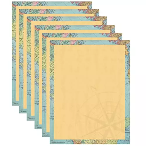 Teacher Created Resources Travel The Map Computer Paper, 8.5" x 11", 50 Sheets Per Pack, 6 Packs