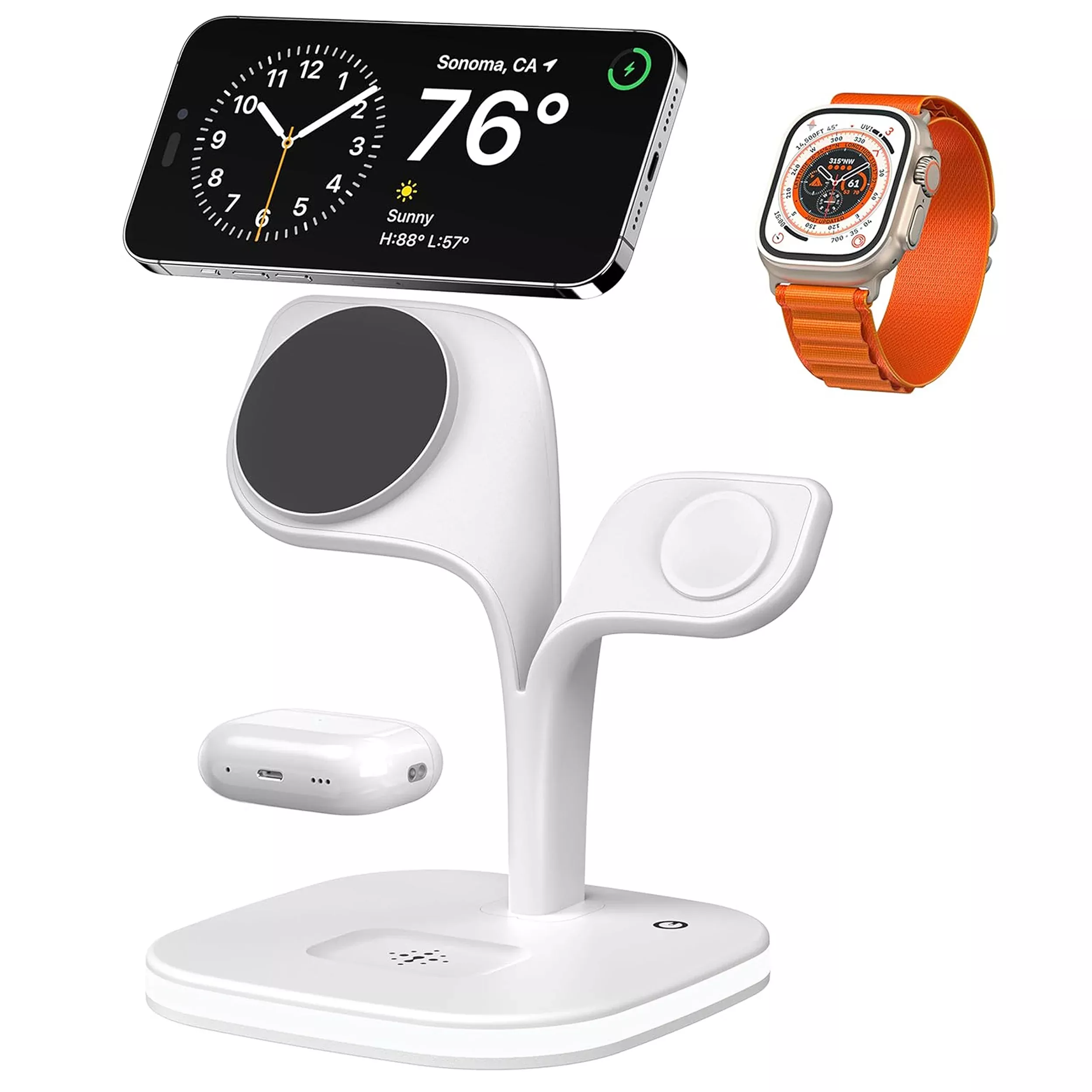 Trexonic5 in 1 Fast WirelessCharging Station in White