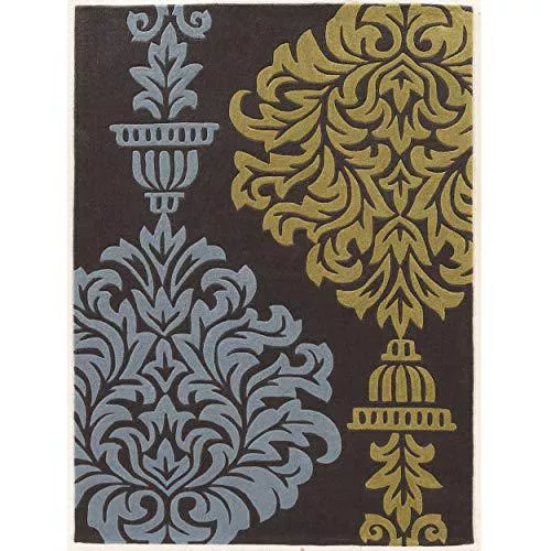 Trio Burdette Grey & Blue 8x10, Rug - Linon