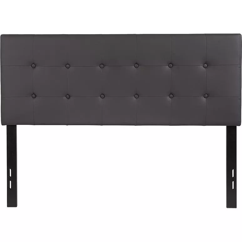 Tufted Upholstered Full Size Headboard in Gray Vinyl - Flash Furniture