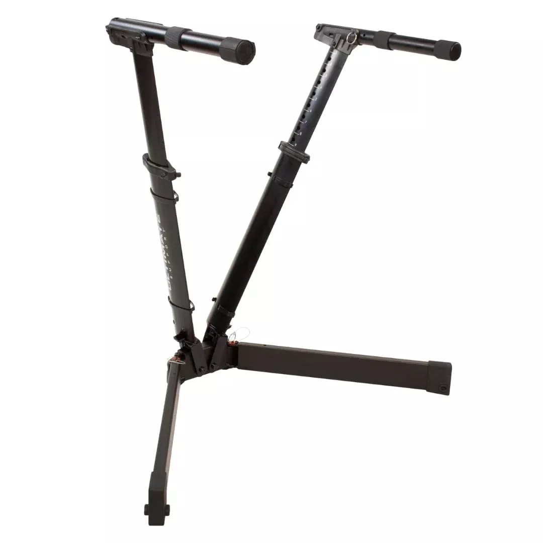 Ultimate Support VS-88B V-Style Portable Height-Adjustable Keyboard Stand w/ Carrying Bag - Black