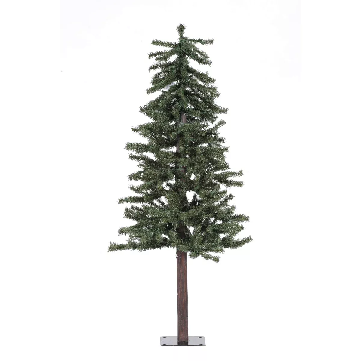 Vickerman 4' Natural Alpine Artificial Christmas Tree - Unlit Alpine Tree with 337 PVC Tips - Rustic Artificial Tree for Seasonal Indoor Home Decor -Tree Stand Included