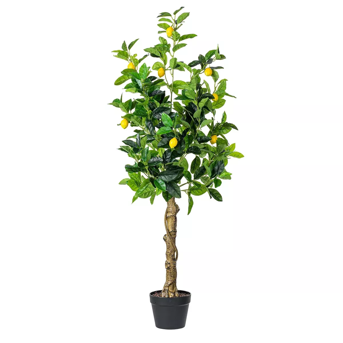 Vickerman 51" Real Touch Artificial Lemon Tree - Potted Faux Lemon Tree for Indoor Decor - Realistic Leaves and Fruit - Maintenance-Free Faux Tree for Home or Office Decoration