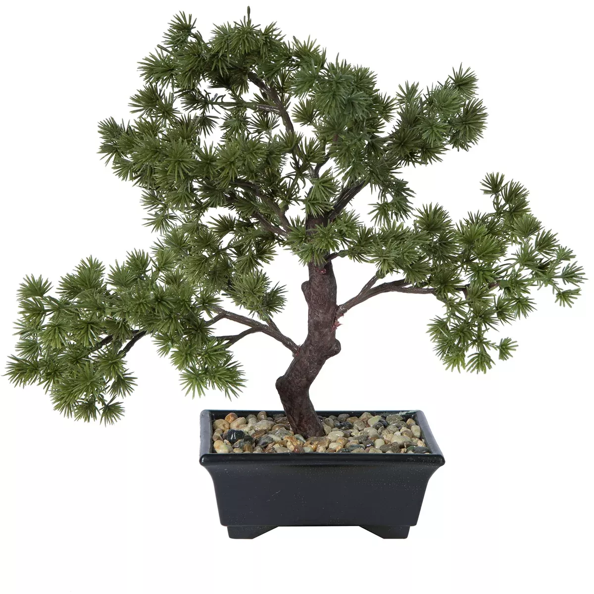 Vickerman Everyday Artificial Potted Pine Bonsai Tree 12" - Lifelike Home Or Office Decor - Premium Faux Potted Bonsai Tree - Maintenance Free Bonsai Plant