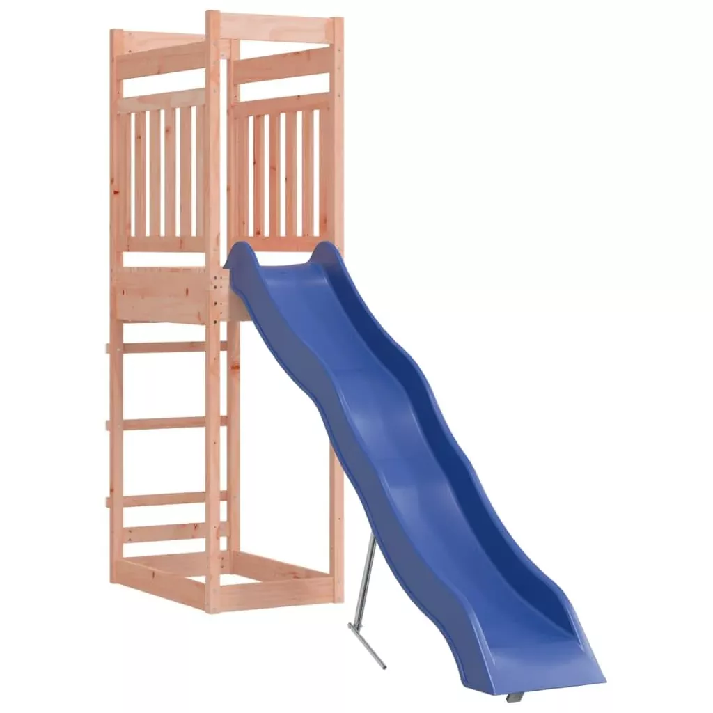 'vidaXL Outdoor Playset - Solid Douglas Wood Construction - Imaginative Playground with Wave Slide and Sandpit - for Kids Aged 3 to 8 - Brown