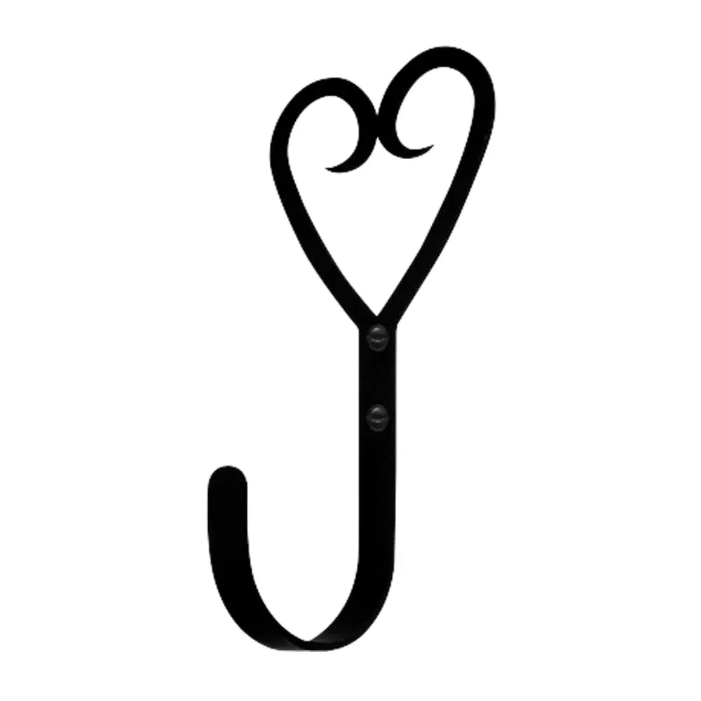 Village Wrought Iron Heart Wall Hook Decorative Large