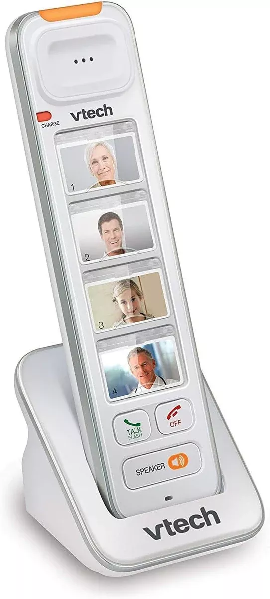 VTech SN5307 Amplified Photo DIAL Accessory Handset with Big Buttons & Large Display for SN5127 & SN5147 Senior Phone Systems, Photo Dial Handset, Cordless Phone System