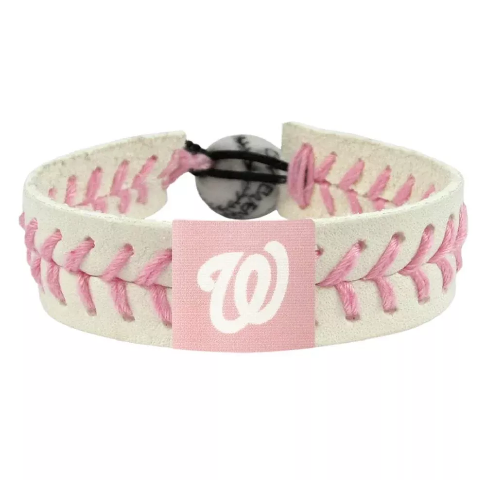 Washington Nationals Bracelet Baseball Pink Alternate CO - Gamewear