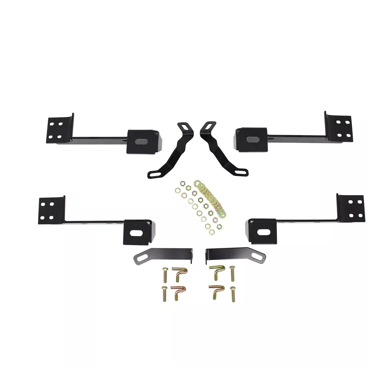 Westin 22-1065 Premier Oval Nerf Bar Mount Kit fits 1999-2014 Silverado Sierra 2500HD 3500 Standard Cab Extended Cab (Exc HD Diesel) Black Pair