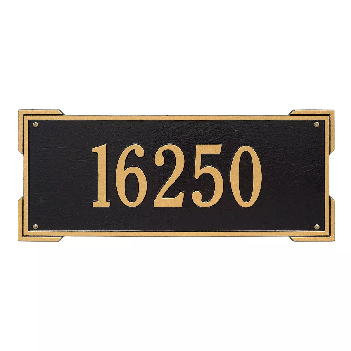 Whitehall Roanoke Address Plaque Finish: Black and Gold