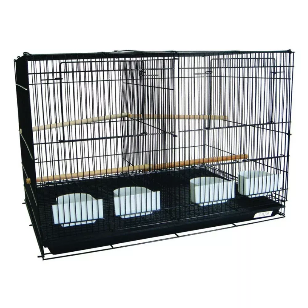 YML Small Breeding Cages with Divider, Black
