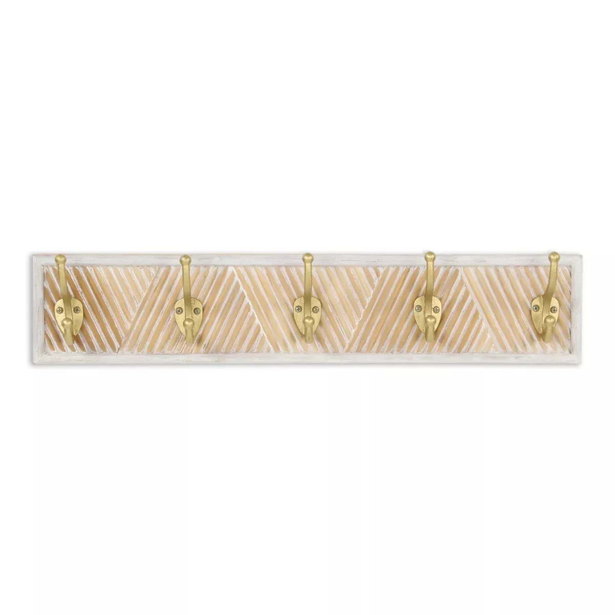 Zephyra Modern Cottage 5 Gold Hook Coat Rack